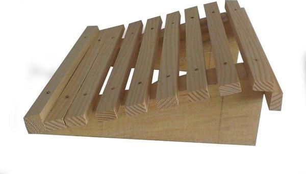 Wooden Gold 14 cm Yükseklikte Topuklu Ayakkabıya Uygun Çıtalı Model Ayaklık - Image 1