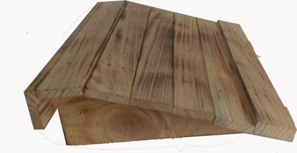 Wooden Gold 17 cm Yükseklikte Aralıksız Tahtalardan Eskitme Tarz Ayaklık - Image 1