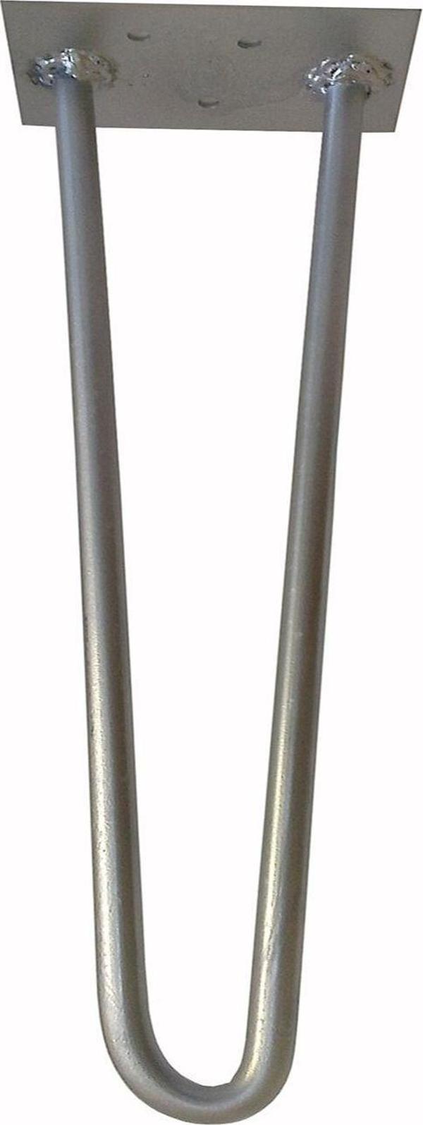 Wooden Gold Gümüş Yaldız Rustik Tarz V Model Has Demir Firkete Masa Sehpa Ayağı 75 cm - Image 1