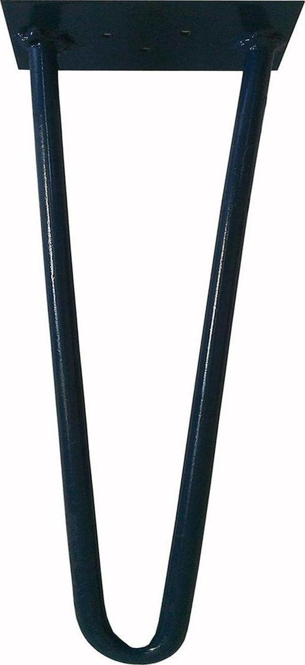 Wooden Gold Mavi Renk Rustik Tarz V Model Has Demir Firkete Masa Sehpa Ayağı 55 cm - Image 1