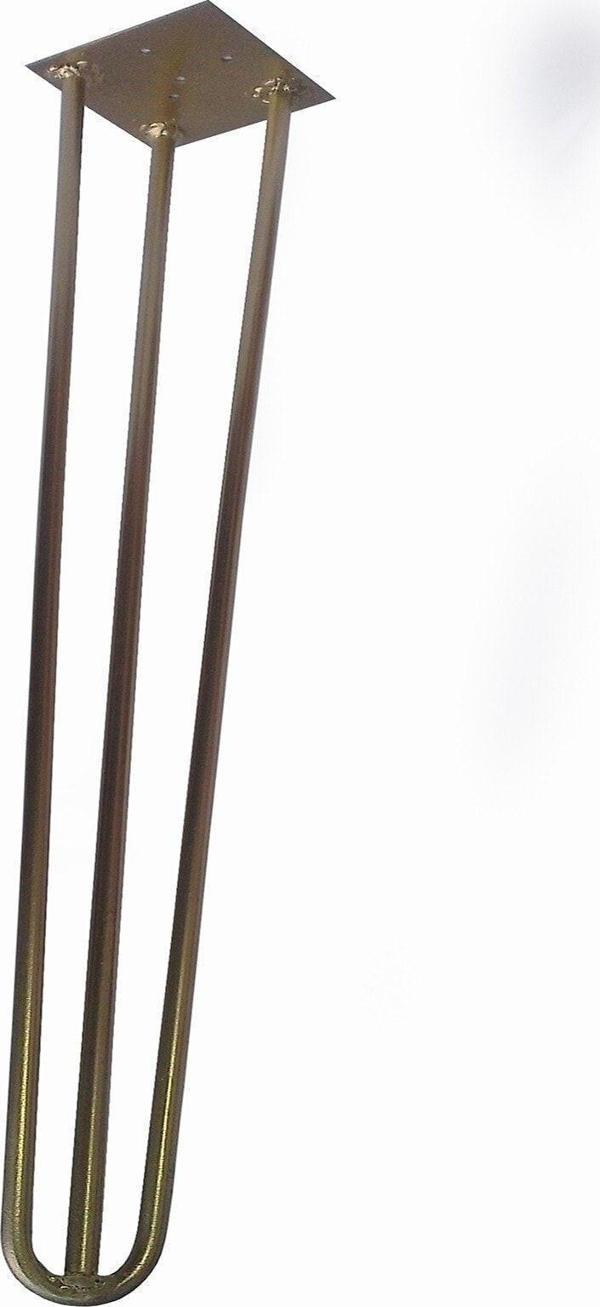 Wooden Gold Altın Yaldız Rustik Tarz Has Demir Firkete Masa Sehpa Ayağı 55 cm - Image 1