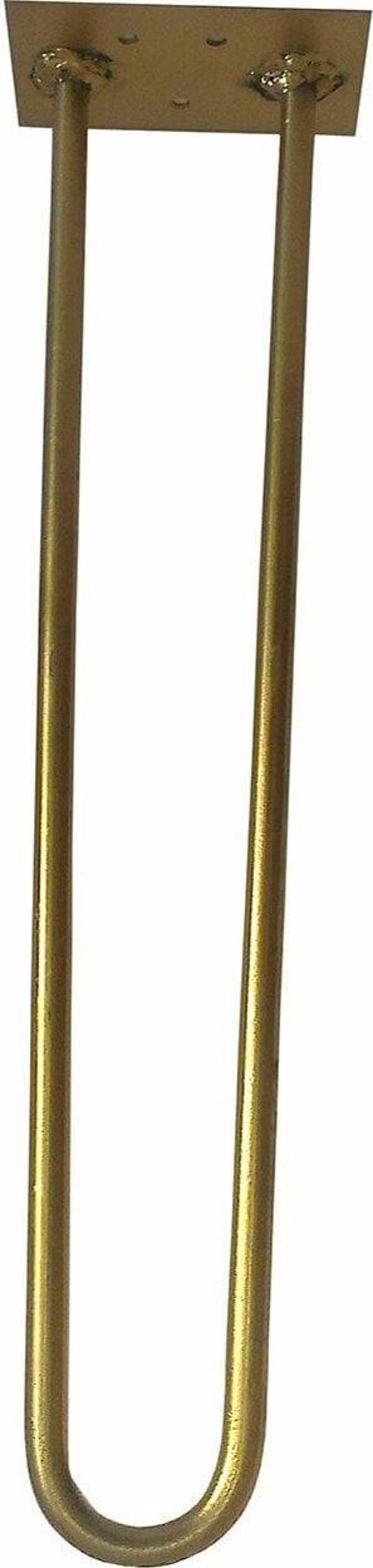 Wooden Gold Altın Yaldız Rustik Tarz U Model Has Demir Firkete Masa Sehpa Ayağı 38 cm - Image 1