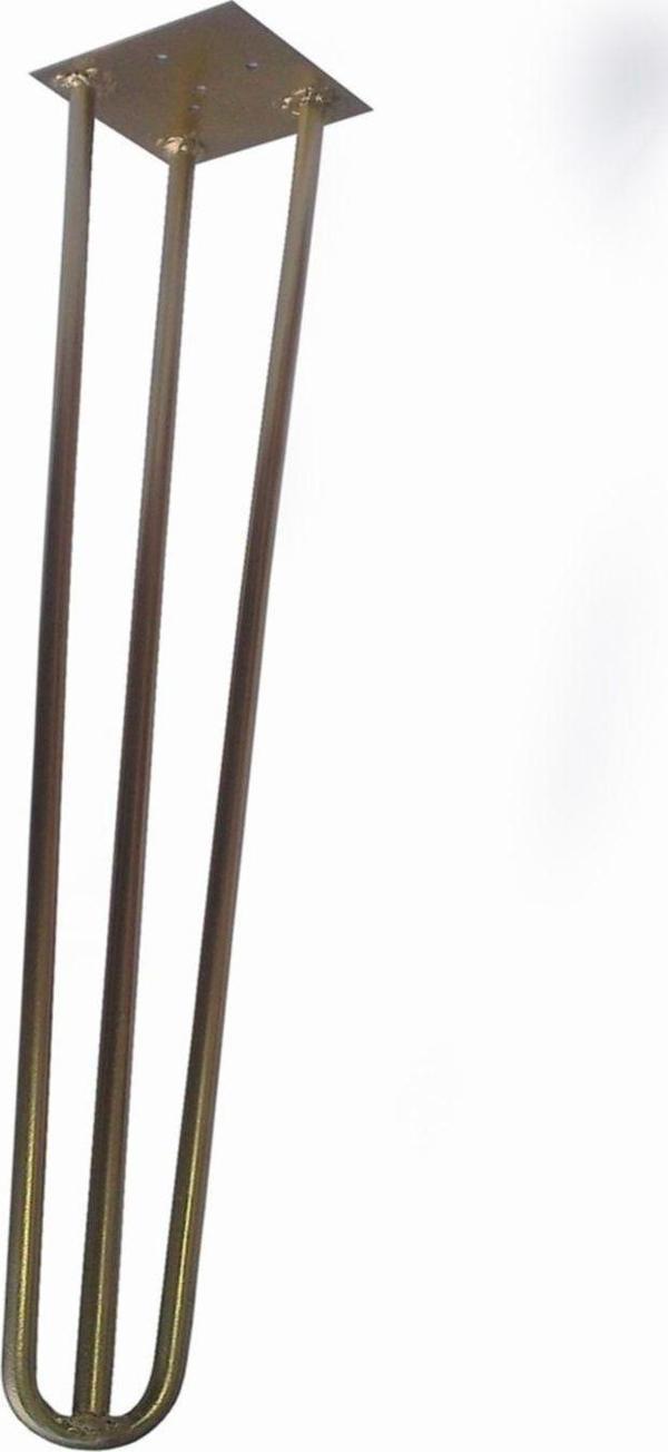 Wooden Gold Altın Yaldız Rustik Tarz Üçlü Model Model Has Demir Firkete Masa Sehpa Ayağı 85 cm - Image 1