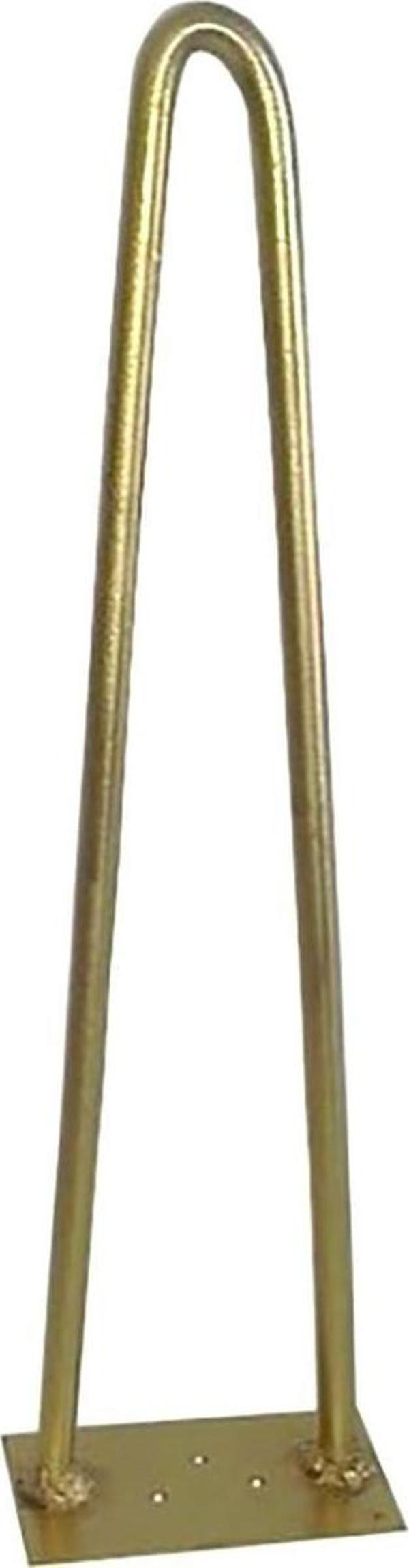 Wooden Gold Altın Yaldız Rustik Tarz V Model Has Demir Firkete Masa Sehpa Ayağı 90 cm - Image 1