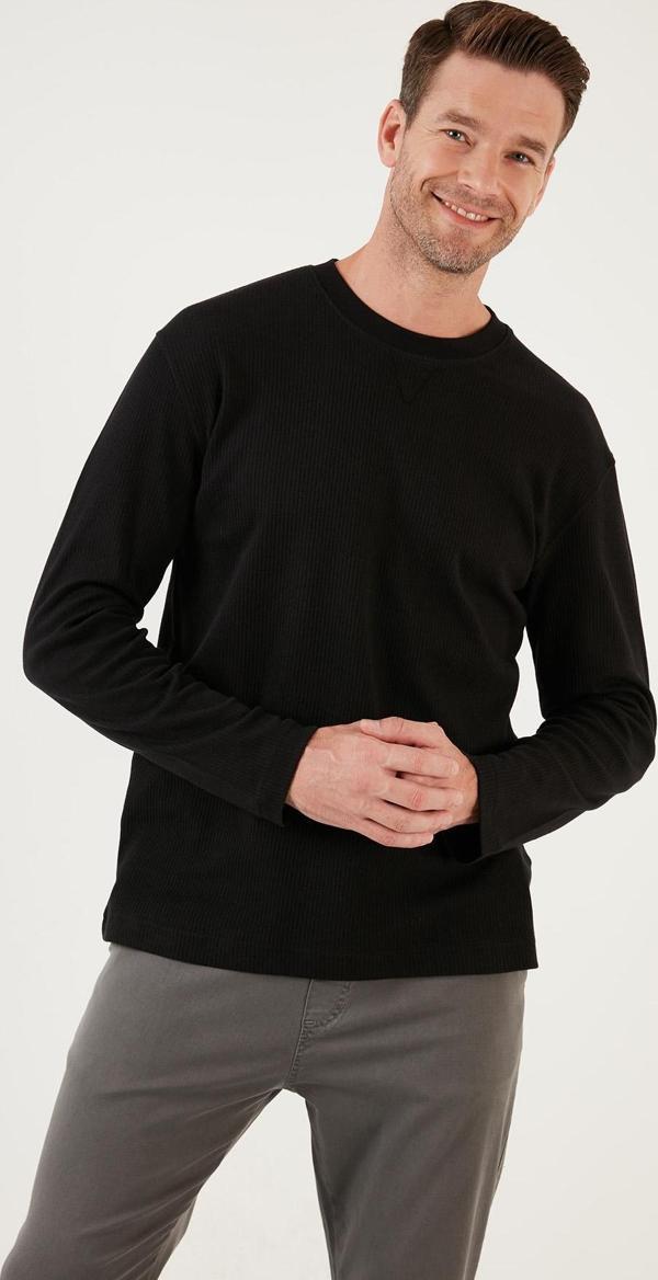 Buratti % 100 Pamuklu Bisiklet Yaka Regular Fit Erkek Sweat 5905503 SİYAH - Image 1