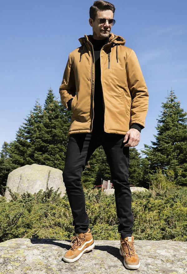 Buratti Su İtici Slim Fit Çıkarılabilir Kapüşonlu Erkek Mont 5711559 TABA - Image 1