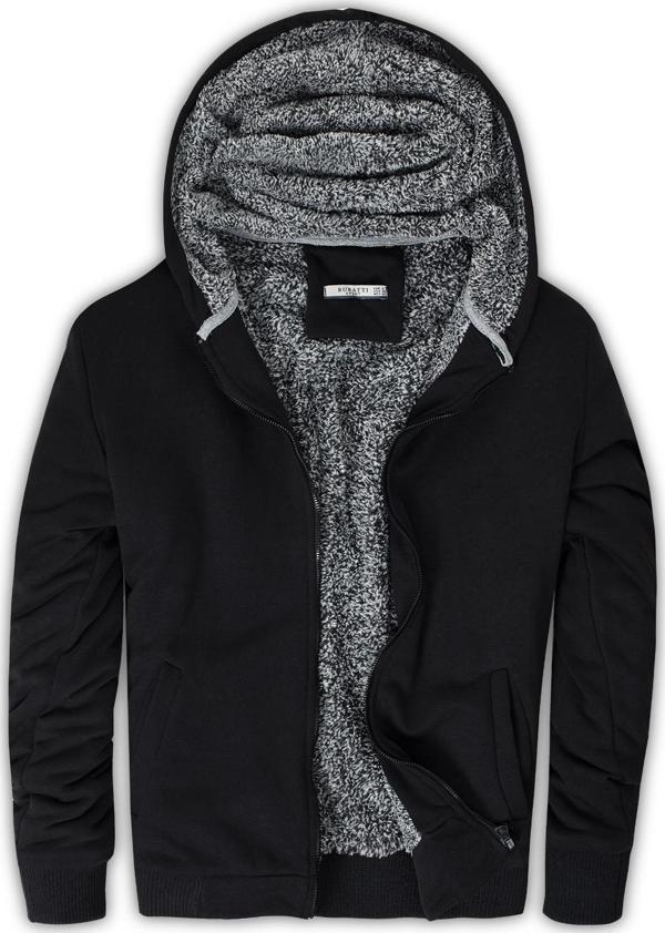 Buratti İçi Kürklü Kapüşonlu  Slim Fit Erkek Sweat 575708 SİYAH - Image 1