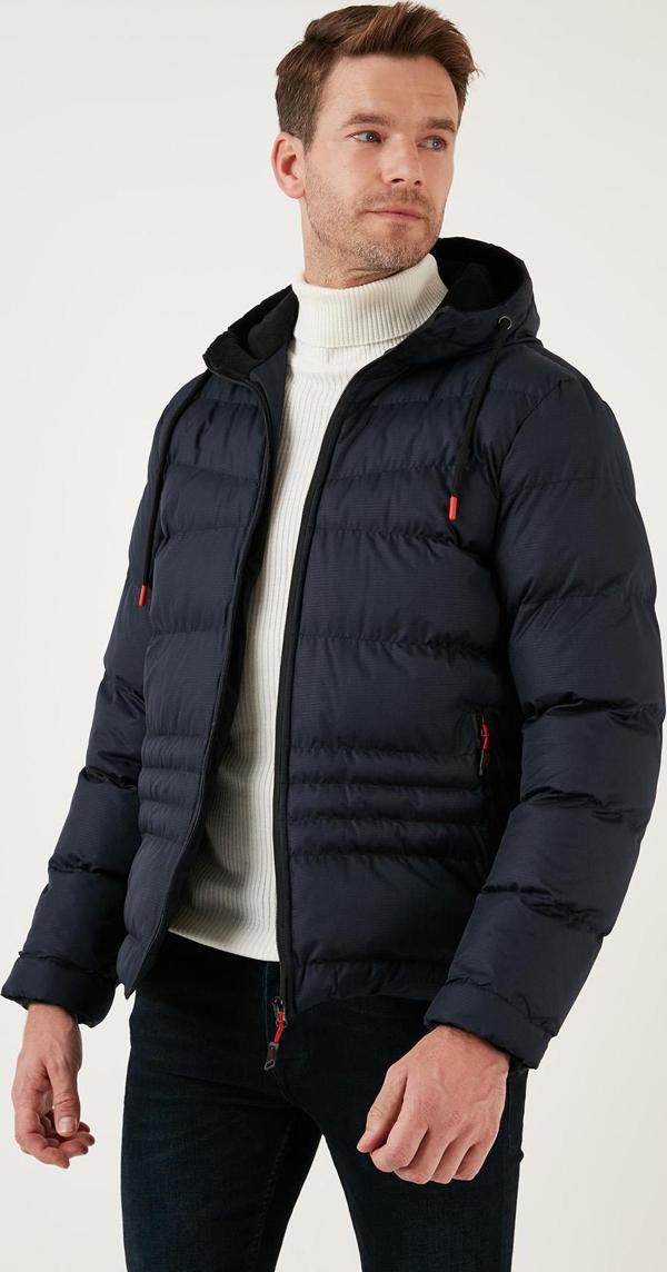 Buratti Kapüşonlu Cepli Slim Fit Şişme Erkek Mont 6490001 LACİVERT - Image 1
