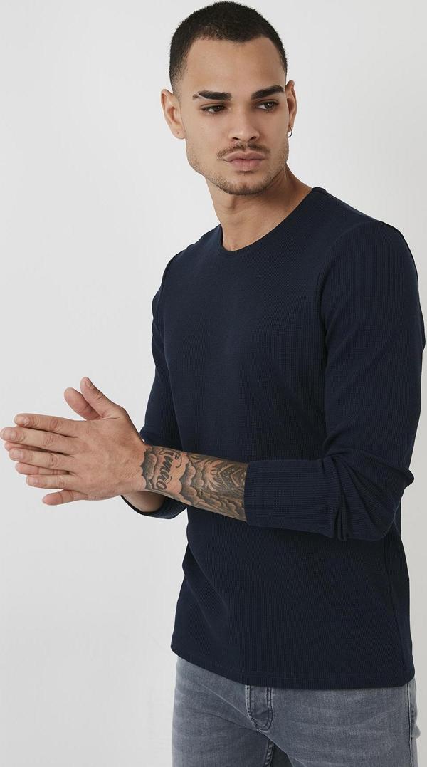 Buratti Pamuklu Bisiklet Yaka Slim Fit Basic Erkek Sweat 5905073 LACİVERT - Image 1