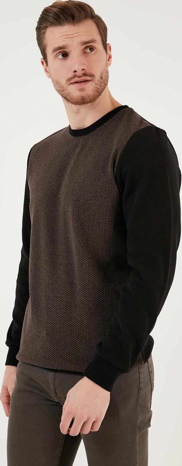 Buratti Pamuklu Regular Fit Bisiklet Yaka Erkek Sweat 5905041 KAHVE - Image 1