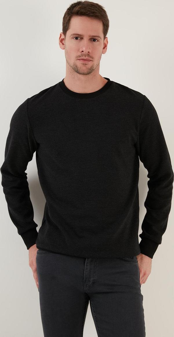 Buratti Pamuklu Regular Fit Bisiklet Yaka Erkek Sweat 59052411 SİYAH - Image 1