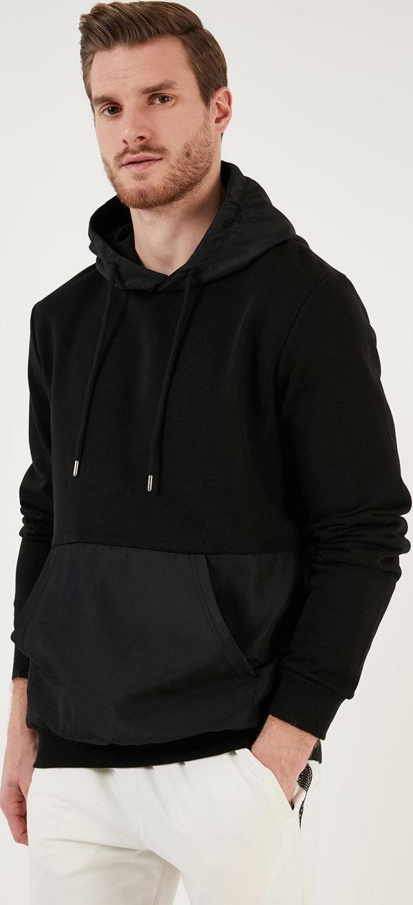 Buratti Pamuklu Regular Fit 3 İplik Kapüşonlu Erkek Sweat 5905517 SİYAH - Image 1