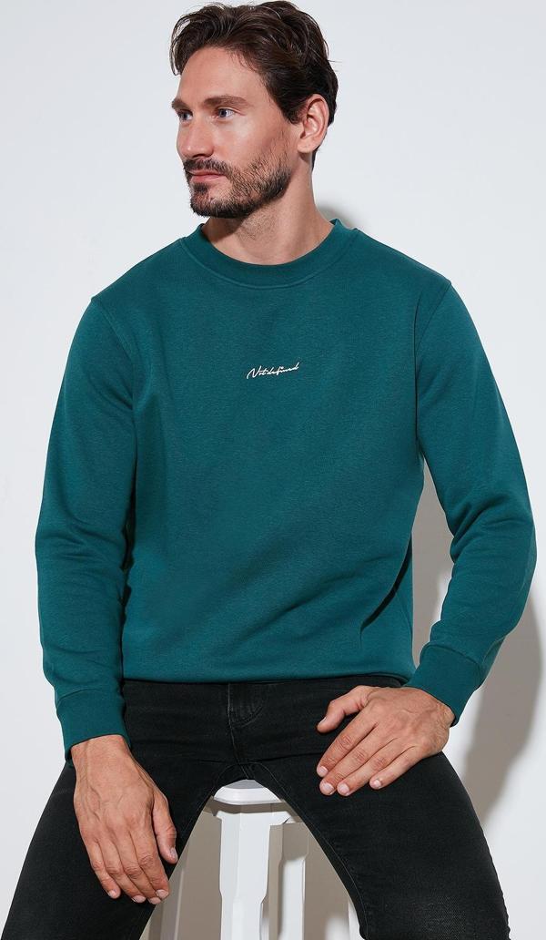 Buratti Pamuklu Regular Fit Bisiklet Yaka Erkek Sweat 59050121 PETROL - Image 1