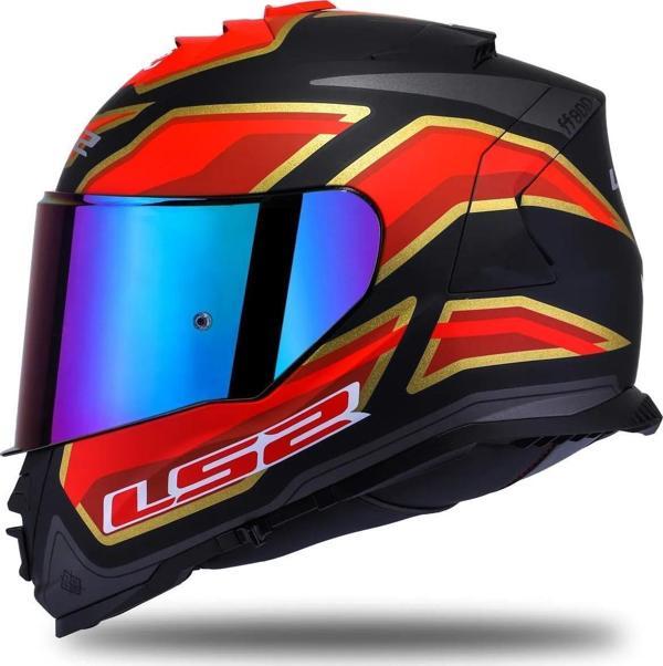 Ls2 Storm 2 Foggy Full Face Motosiklet Kaskı Şeffaf + Gökkuşağı Vizörlü - Image 1