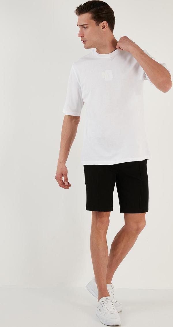 Buratti % 100 Pamuk Baskılı Oversize Bisiklet Yaka Erkek T Shirt 5902648 BEYAZ - Image 1