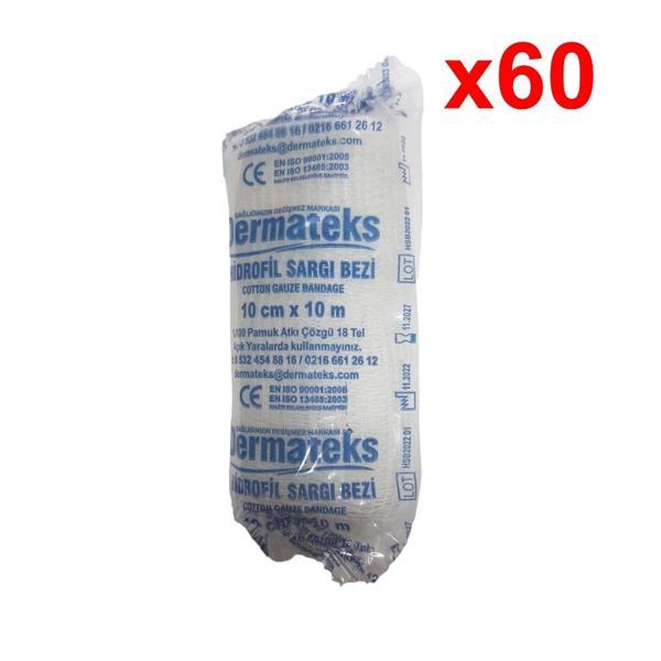 Dermateks Hidrofil Sargı Bezi 10 cm x 10m - 60 Adet - 1 Paket - Image 1