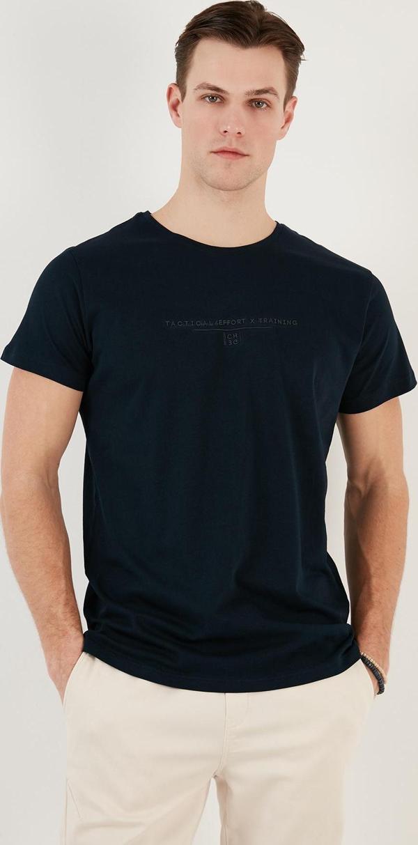 Buratti Bisiklet Yaka % 100 Pamuk Slim Fit Erkek T Shirt 541TACTICAL LACİVERT - Image 1