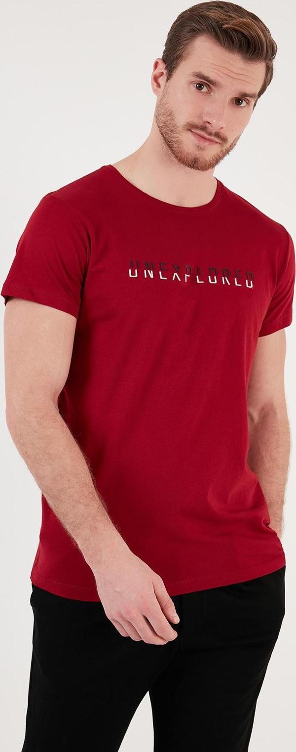Buratti Bisiklet Yaka % 100 Pamuklu Slim Fit Erkek T Shirt 541UNEXPLORED24 KIRMIZI - Image 1