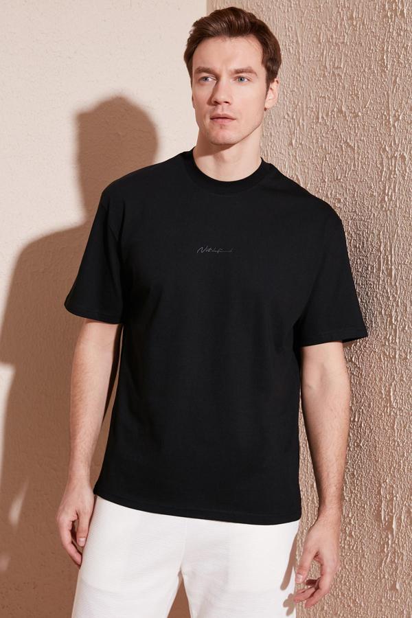 Buratti Pamuklu Relaxed Fit Sıfır Yaka Erkek T Shirt 5902702 SİYAH - Image 1