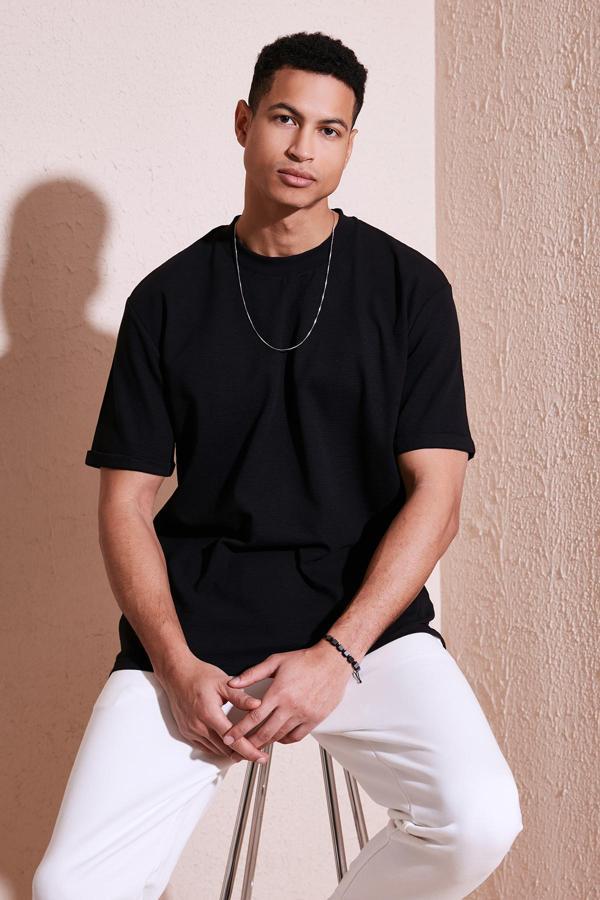Buratti Pamuklu Bisiklet Yaka Regular Fit Basic Erkek T Shirt 5902731 SİYAH - Image 1
