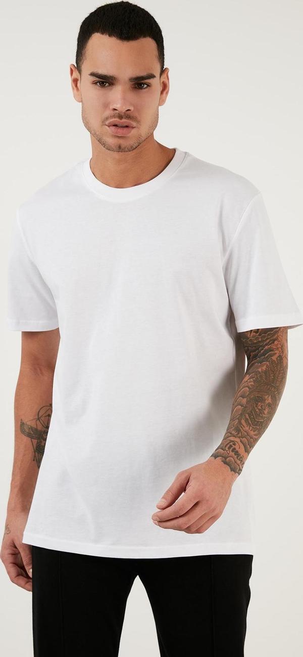 Buratti Regular Fit Bisiklet Yaka Pamuklu Basic Erkek T Shirt 5902271 BEYAZ - Image 1