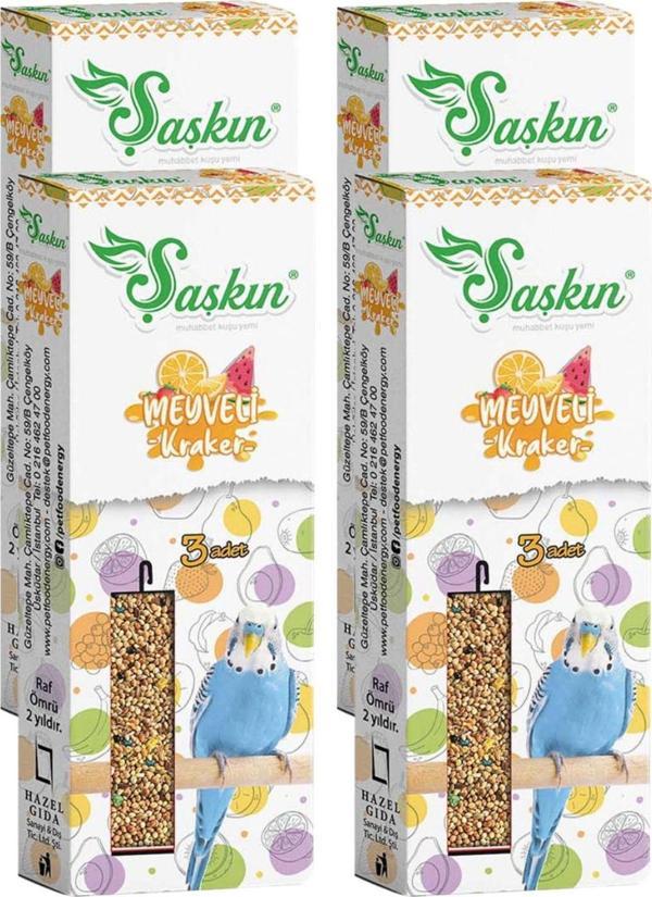 bird food energy Şaşkın Meyveli Muhabbet Kuşu Krakeri 3'Lü - 4 Adet - Image 1