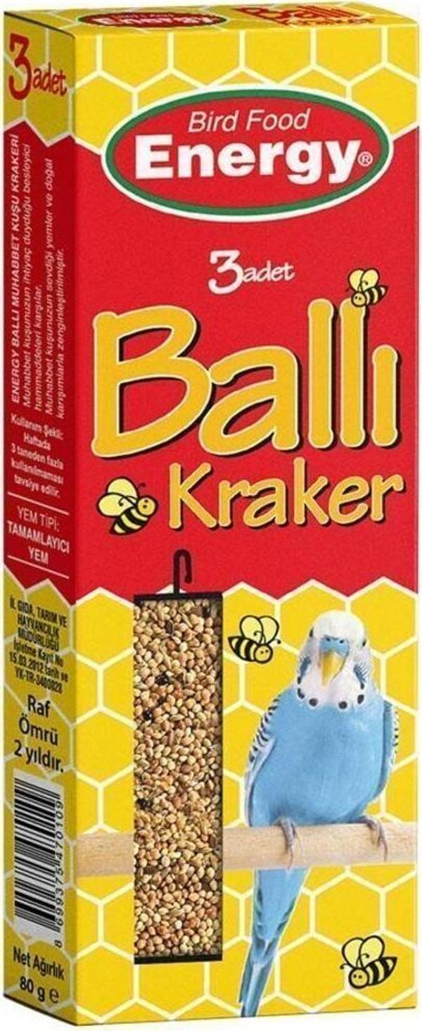 Pet Food Energy Ballı Muhabbet Kuşu Krakeri 3'Lü - Image 1