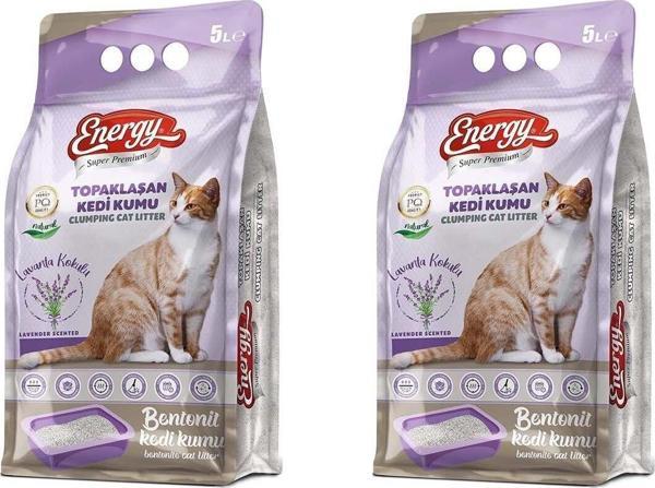Pet Food Energy Bentonit Kedi Kumu Lavanta Kokulu 5 Lt - 2 Adet - Image 1