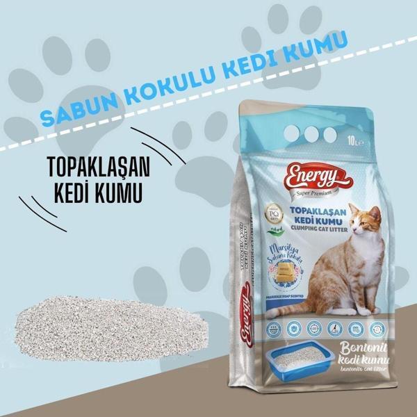 Pet Food Energy Bentonit Kedi Kumu Sabun Kokulu 10 Lt. - Image 1