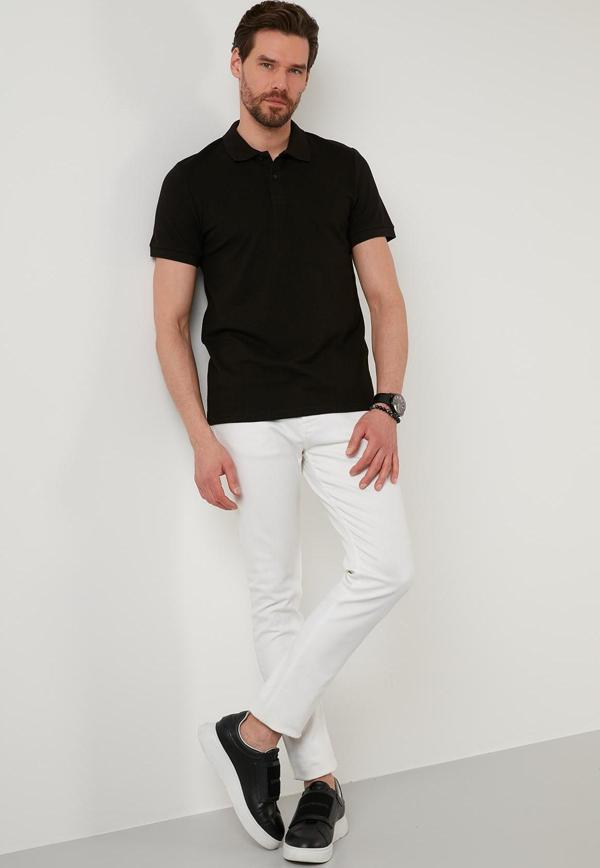 Buratti Regular Fit Pamuklu Düğmeli Erkek Polo Yaka T Shirt 5902326 SİYAH - Image 1