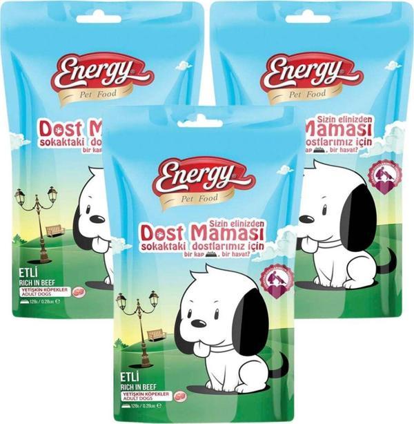 Pet Food Energy Dost Köpek Maması 125 G - 3 Adet - Image 1