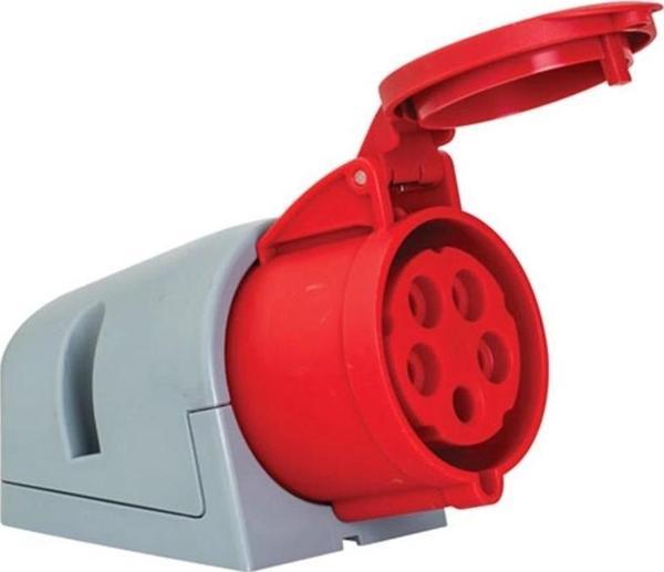 Mete 5x32A Ip44 Duvar Prizi Eğik Gövdeli 3P+N+E - Image 1