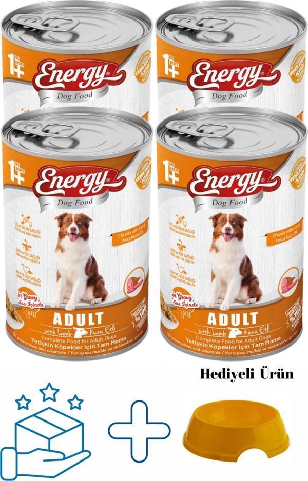Pet Food Energy Kuzu Etli Yetişkin Yaş Konserve Köpek Maması 400 G - 4 Adet - Image 1