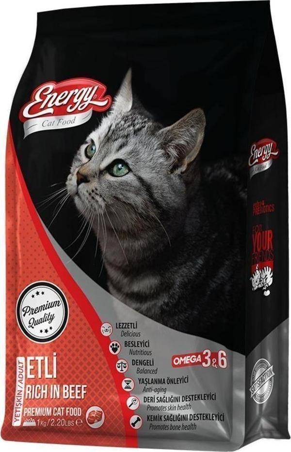 Pet Food Energy Sığır Etli Yetişkin Kedi Maması 1 Kg - Image 1