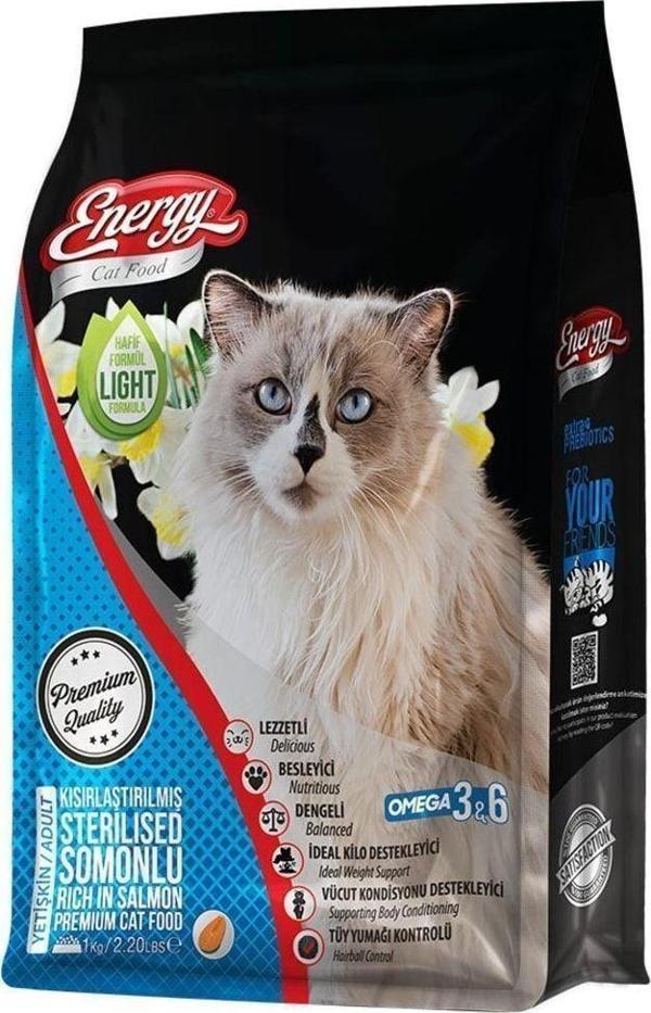 Pet Food Energy Somonlu Kısırlaştırılmış Kedi Maması 1 Kg - Image 1