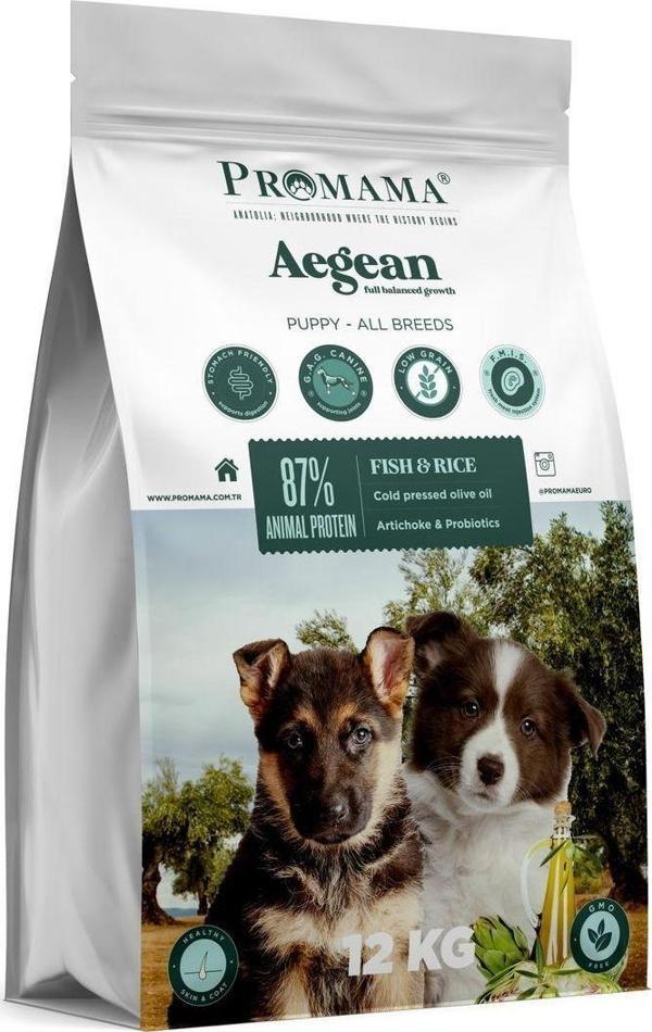 Promama Aegean Puppy Balıklı Gag Eklem Destekli Yavru Köpek Maması 12 Kg - Image 1