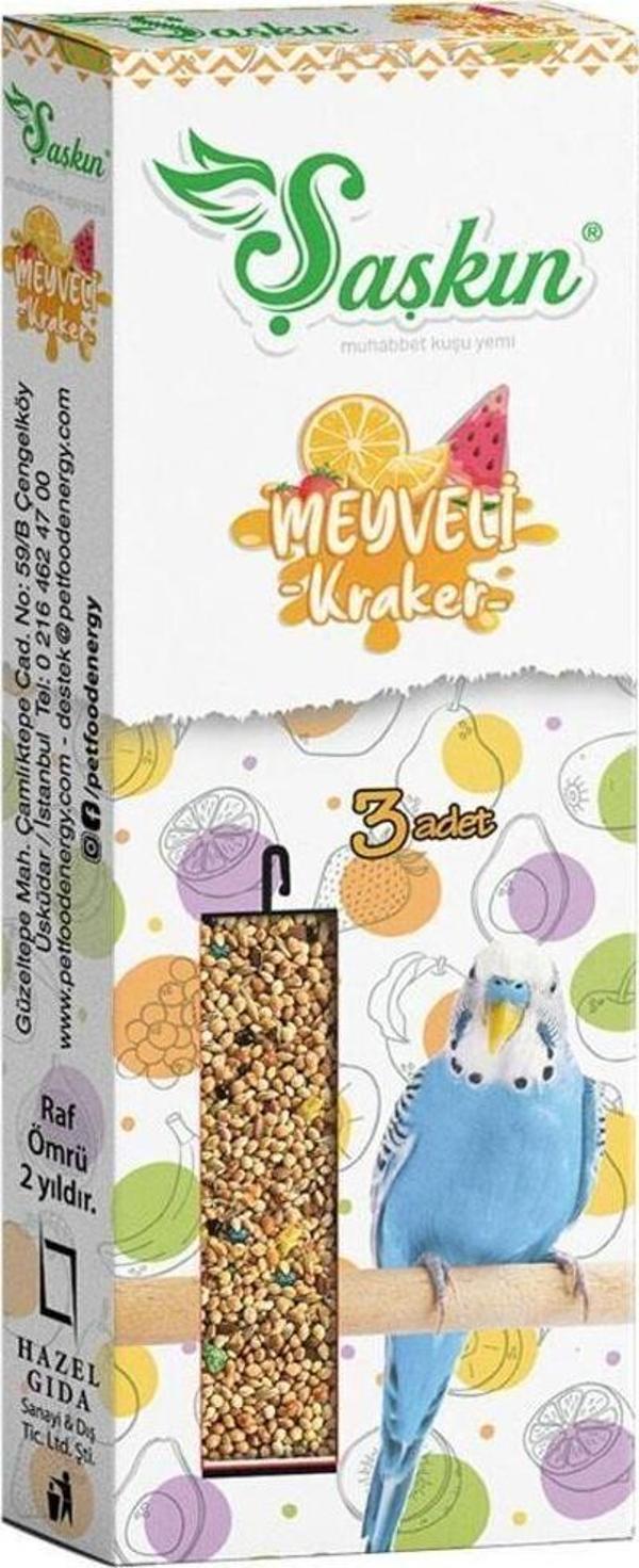 Pet Food Energy Şaşkın Meyveli Muhabbet Kuşu Krakeri 3'Lü - Image 1