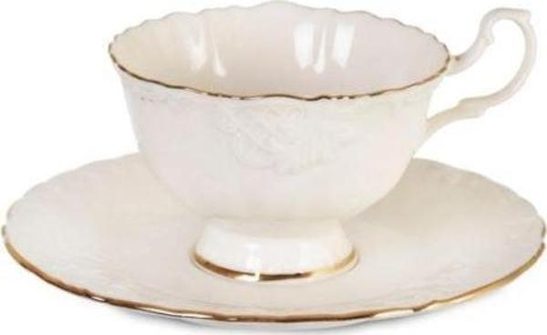 İpek Yaldızlı Bone Porselen Kahve Takımı ROS-100 - Image 1