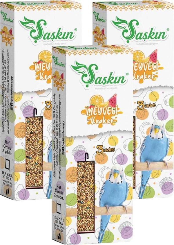 Pet Food Energy Şaşkın Meyveli Muhabbet Kuşu Krakeri 3'Lü - 3 Adet - Image 1