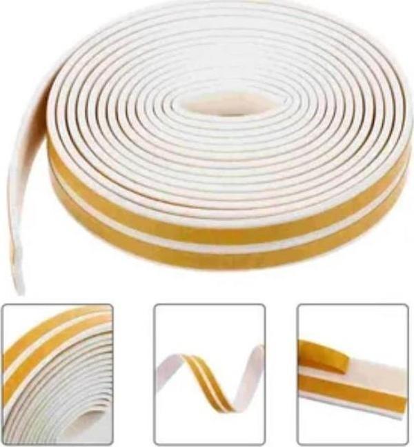 Beyaz Pencere Yalıtım Süngeri Fitili 10 metre Yapışkanlı Pimapen Kapı Fitili Cam Bandı Sızdırmazlık Fitili - Image 1