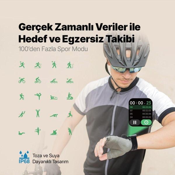 Ttec Tempus Pro 47Mm Amoled Ekranlı Dikdörtgen Kasa Akıllı Saat - Image 1