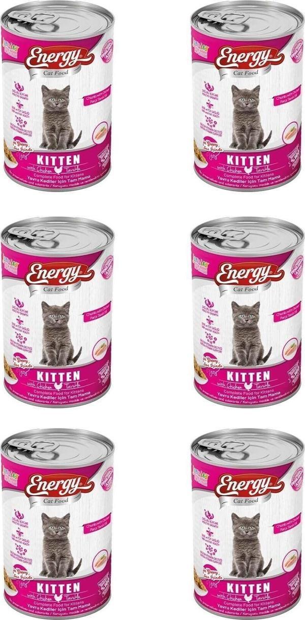 Pet Food Energy Tavuklu Yavru Yaş Kedi Maması 400 G Özel Koli 6 Adet - Image 1