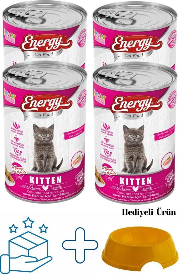 Pet Food Energy Tavuklu Yavru Yaş Konserve Kedi Maması 400 G - 4 Adet - Image 1