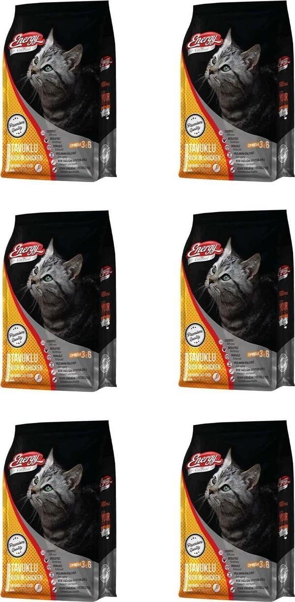 Pet Food Energy Tavuklu Yetişkin Kedi Maması 1 Kg - 6 Adet - Image 1