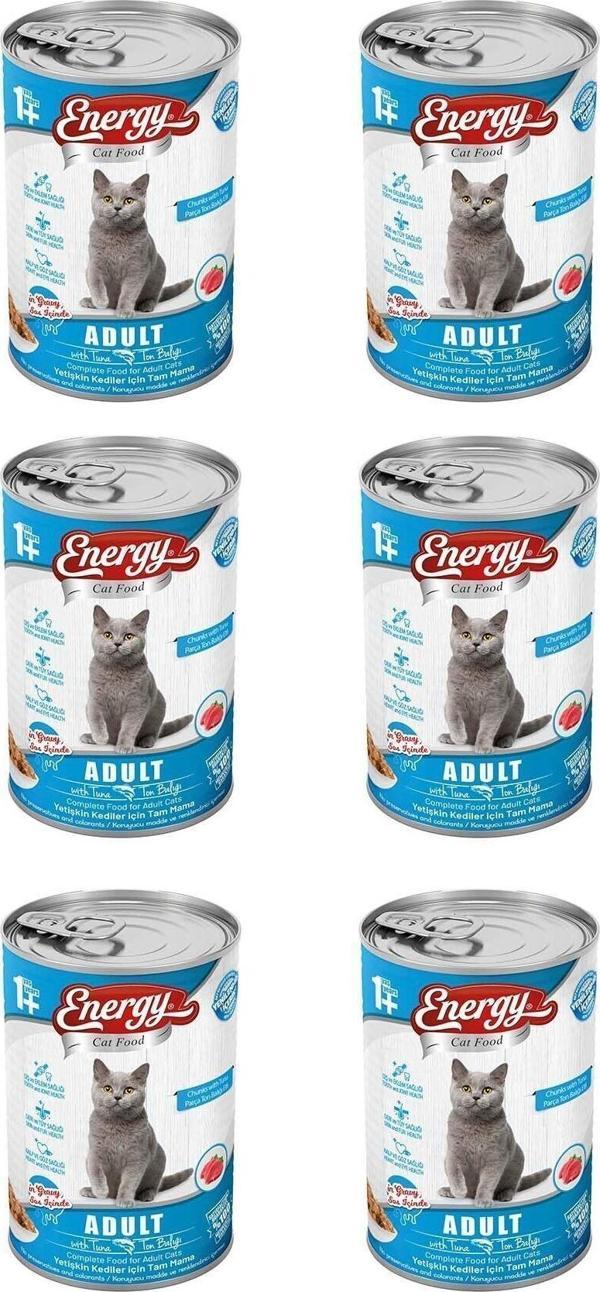 Pet Food Energy Ton Balıklı Yetişkin Yaş Kedi Maması 400 G - 6 Adet - Image 1
