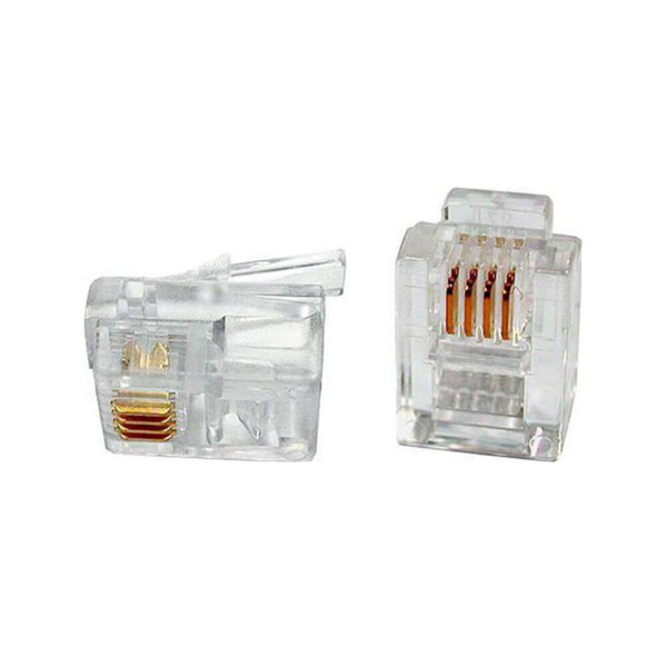100 Adet RJ11 Telefon Konnektör Jack - Image 1