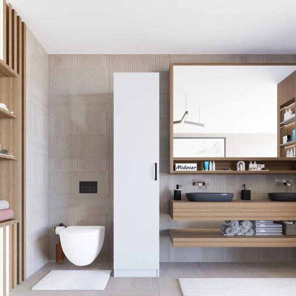 Midoser Yaman Mat Beyaz Tek Kapaklı 4 Raflı Çok Amaçlı Mutfak Kiler Ve Banyo Dolabı - Image 1
