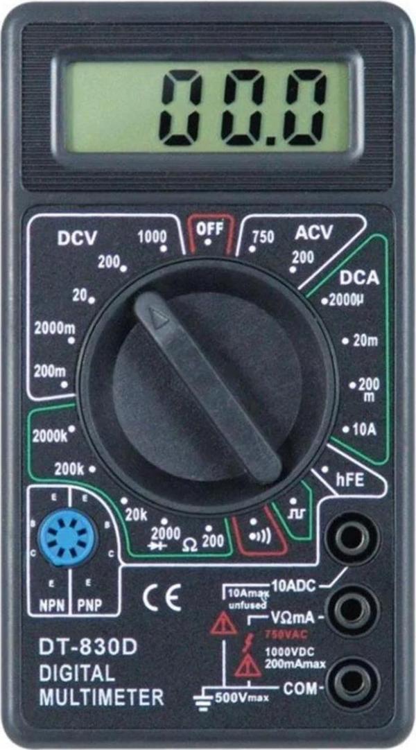 Powermaster DT-830D Dijital Akım Voltaj Direnç Ölçer Multimetre Ölçü Aleti - Image 1