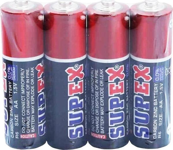 Supex R6 AA 1.5V 4'lü Çinko Karbon Kalem Pil - Image 1
