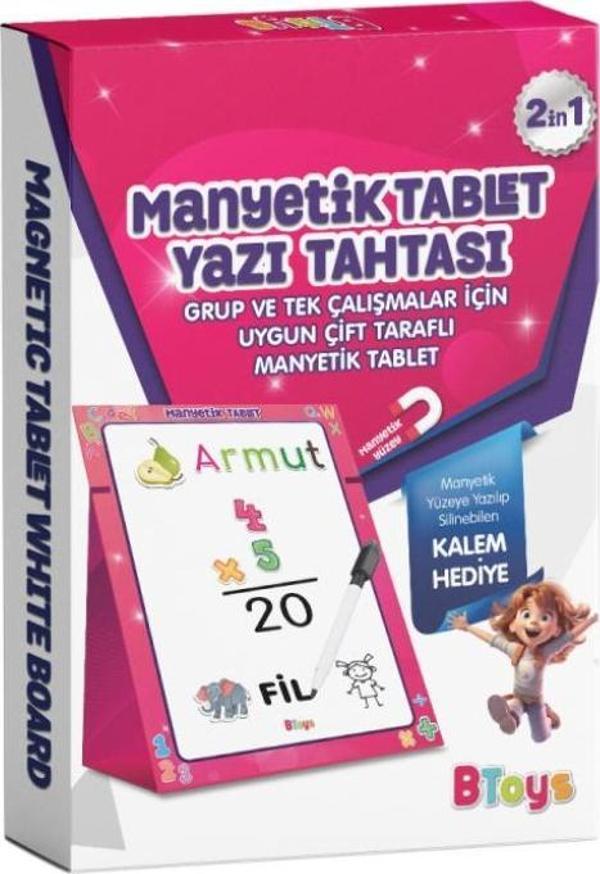 Btoys Manyetik Tablet Yazı Tahtası Pembe 326088 - Image 1